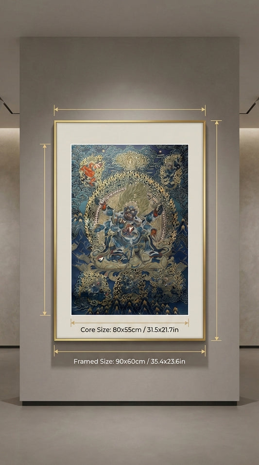 Mahakala Hand-Painted Wall Thangka