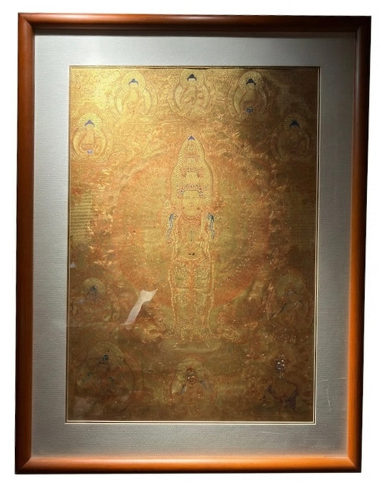 Thousand-Armed Avalokiteshvara Hand-Painted Wall Thangka