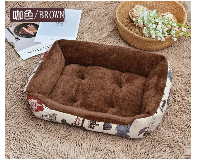 68x55cm Warm Dog House Soft Cat Litter Four Seasons Nest Pet Large Bed Baskets Waterproof Kennel For Cat Puppy Drop Shipping