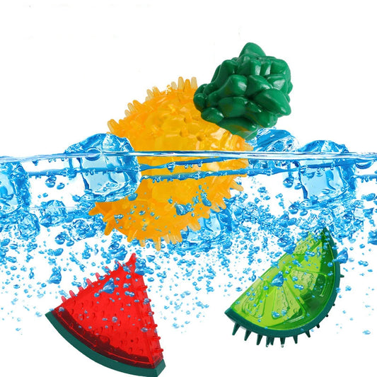 Pet Cooling Chew Toy Reusable Dog Cat Toy Teething Summer Cooling Watermelon Pineapple Lemon Durable Ice Frozen Fruit Shape Toys
