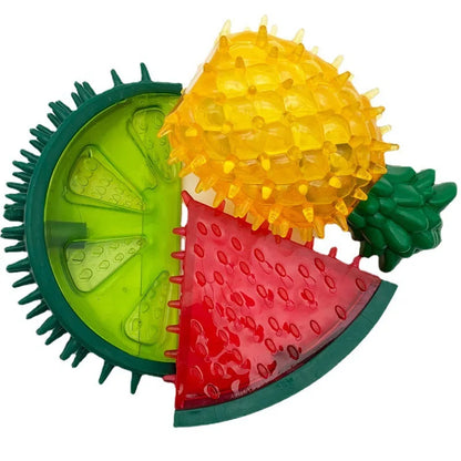 Pet Cooling Chew Toy Reusable Dog Cat Toy Teething Summer Cooling Watermelon Pineapple Lemon Durable Ice Frozen Fruit Shape Toys